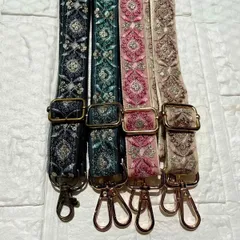 インド刺繍リボン　ショルダーストラップ　ショルダーベルト　スマホストラップ　ハンドメイド　＊No.30