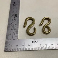 29.キーリング　フック型キーホルダー　真鍮製　S字フック　2個セット売り