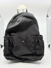 ✧極美品【キタムラ】ロゴ刺繍ナイロンバッグパック　リュック　ネイビー 極美品✨キタムラ リュック バックパック ナイロン×レザー