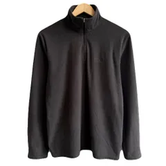 THE NORTH FACE ザノースフェイス プルオーバー ハーフジップ ハイネック フリース素材 ワンポイントロゴ 刺繍 黒 Mサイズ No.J977