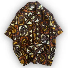 230607XXX1● 1980S BaReFoot in Paradise Hawaii製 アロハシャツ SHIRT ハワイアンシャツ 総柄 ビンテージ vintage 柄シャツ 開襟シャツ