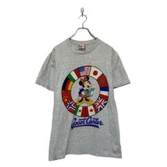 Disney 半袖 プリント Tシャツ ディズニー M モクグレー 国旗 ミニー クルーネック 古着卸 アメリカ仕入 a607-6084