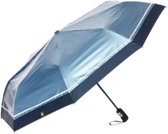 【新着商品】メンズ ブルー柄 59cm 10002908 自動開閉折傘 HAU紳士晴雨兼用