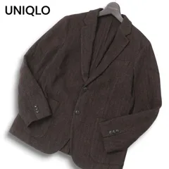UNIQLO ユニクロ 秋冬 ウール ツイード★ ヘリンボーン 2B テーラード ジャケット ブレザー Sz.M メンズ