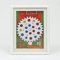動くダンボールアート　「テンポ」