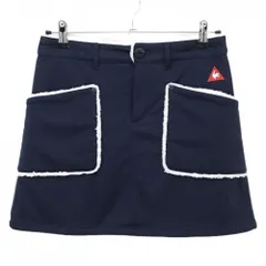 【美品】ルコックゴルフ スカート ネイビー×白 裏ボア 無地 レディース 9 ゴルフウェア le coq sportifのサムネイル
