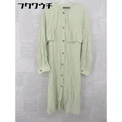 ◇ ◎ w closet ダブルクローゼット ウエストリボン付き 長袖 膝下丈 シャツ ワンピース サイズF グリーン レディース 【中古】 【1002802561375】のサムネイル