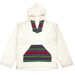 新品 MOLINA モリーナ メキシカンパーカー プルオーバー エスニックパーカー サイズ：42 L 44 生成り ナチュラル