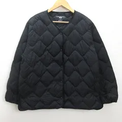 C■ユニクロ/UNIQLO ウルトラ ライトダウンジャケット/インナーダウン【XXL】黒/LADIES/w12【中古】■