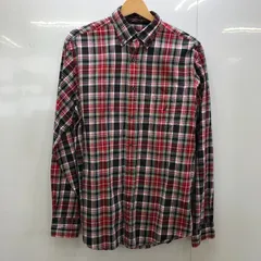 NAUTICA/ノーティカ ノーチカ チェック柄 長袖 シャツ ボタンダウン インドネシア製 メンズ M レッド/ブラック/グリーン/ホワイト