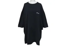 BALENCIAGA バレンシアガ 半袖Ｔシャツ  DEFILE ロゴ 2020年 ブラック コットン サイズS 641614 美品 中古 4c075499のサムネイル