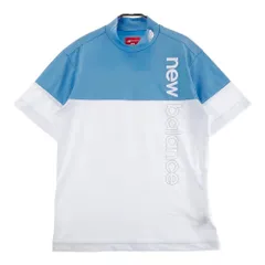 サイズ：5 NEW BALANCE GOLF ニューバランス 2024年モデル ハイネック 半袖Tシャツ ロゴ  ブルー系 [240101430789] ゴルフウェア メンズ ストスト NEW BALANCE GOLF ニューバランス 2024年モデル ハイネック 半袖