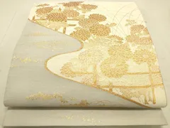 平和屋着物◎綴れ　太鼓柄袋帯　蒔絵小菊文　金糸　正絹　逸品　DAAJ4459re