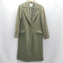 ◇ ⊇ A/C DESIGN BY ALPHA CUBIC 長袖 ウールコート サイズ11 カーキ レディース E  【1503060049358】