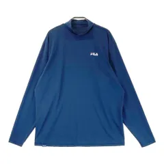 サイズ：LL FILA GOLF フィラゴルフ  モックネック 長袖インナーTシャツ  ネイビー系 [240101460987] ゴルフウェア メンズ ストスト