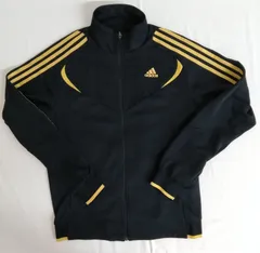 adidas　アディダス　メンズ　Lサイズ　3本ライン　長袖　トラックジャケット　ジャージ　ブラック　AYM10-10