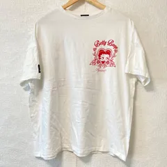 韓国製◎ (^w^)b FIG&VIPER フィグアンドバイパー Betty Boop ベティーブープ クルーネック ビッグ Tシャツ オーバーサイズ ゆったり 半袖 TEE トップス 可愛い ストリート ホワイト レディース 女性 サイズF