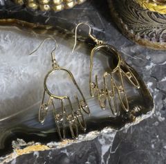 USA VINTAGE HAND DESIGN SWING EARRING/アメリカ古着手デザインぶら下がりピアス