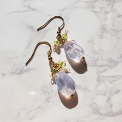 Kaya様 ブルーレースアゲート ドゥルージー ピアス 14kgf 他1点 - メルカリ