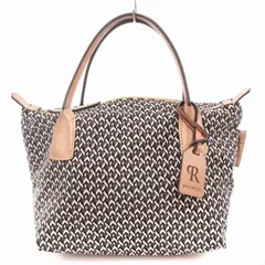 ロベルタピエリ ROBERTA PIERI ハンドバッグ ショルダー 2WAY ナイロン 総柄 グレー 黒 ブラック /UD ■GY18