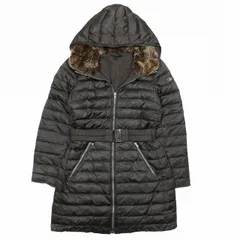 ピューテリー PEUTEREY リバーシブル ロングダウンコート アウター ラビットファー ダークブラウン サイズ40 レディース ▲C4のサムネイル