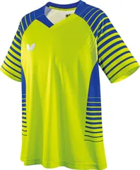 SS_ライム バタフライ(Butterfly) 卓球 試合用 半袖ゲームウェア ネオルド・シャツ 男女兼用 ライム SS 45450