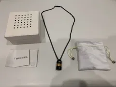 【箱付き】DIESEL ネックレス ペンダント ブラック ゴールド プレゼントにも