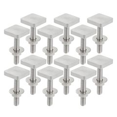 【特価商品】12個入り ステンレス鋼 アクセサリー ボルトルーフラック T形 T形 ナットワッシャー付き M6 スロットボルト ルーフラック 自動車 ABSOPRO A
