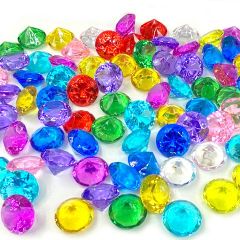 アクリル ダイヤ 宝石すくい 幼稚園 保育園 夏祭り 景品 ダイヤ アクリルストーン 多面カット プラスチック ym1-2308 【ミックス45個】