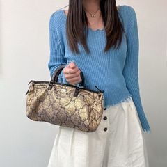 CHANEL シャネル ココマーク カンボン ハンドバッグ ボーリングバッグ  