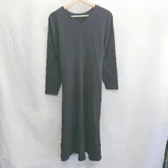 ◇ ⊆◎ ADAM ET ROPE アダムエロペ 長袖 ロング ワンピース サイズF ダークネイビー レディース E  【1502180015823】