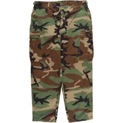 古着 00年代 米軍実品 迷彩柄 ウッドランドカモ リップストップ ミリタリー カーゴパンツ コンバットパンツ USA製 LARGE-SHORT/eaa559163