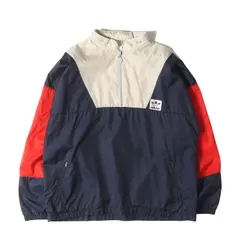 adidas vintage アディダスヴィンテージ ジャケット サイズ:M / 80s ハーフジップ アノラック ジャケット / ネイビー ライトグレー / 80年代 古着 / アウター ブルゾン 上着【メンズ】【中古】