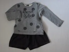 ベベ bebe アウトレット 子供服 女の子 140cm 長袖 トレーナー グレー キュロット スカート 紫 2点 春 秋 冬 ★4 スウェット トップス ガールズ 女児 キッズ ジュニア 【中古】 リサイクル こども