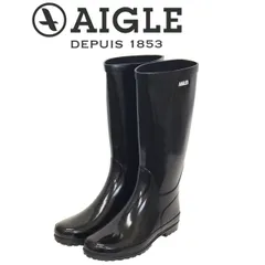 AIGLE (エーグル) ZZFS056 ELIOSA エリオサ レディース ロング ラバーブーツ 008 NOIR A AGL045 AIGLE 38-約24.0cm