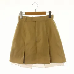 スナイデル SNIDEL 22AW ヘムシャツミニスカート 台形スカート ボックスプリーツ 0 ベージュ 白 ホワイト /ES ■OS ■SH
