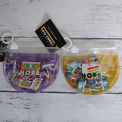 ダブルクリップ　文房具　2袋セット　ファンシークリップ　カラフル　ポップ