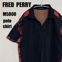 FRED PERRY フレッドペリー ポロシャツ M5800 ローレルリース カットアウェイ メンズ サイズ40 タータンチェック ポルトガル製