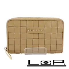 ◆SALE◆　■新同■　マイケルコース 財布 コインケース コンパクト ウォレット レザー ベージュ 【281464】5