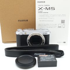ショット数1466回、元箱付き。★新品級★ FUJIFILM フジフイルム X-M5 ボディ シルバー