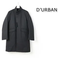 新品12.1万円 DURBAN ダーバン シャドーチェックウールラミネートスタンドカラーコート 中わたライナー付 アウター 日本製 S -158のサムネイル