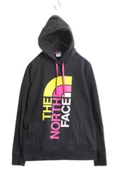 【お得なクーポン配布中!】 ノースフェイス プリント スウェット フード パーカー レディース XL / The North Face プルオーバー 裏起毛 トレーナー 大きいサイズ 黒
