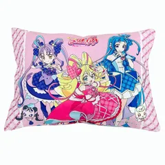 【新品】 MORIPiLO 子供 枕 低め キミとアイドル プリキュア ピンク 約28x39cm 肌にやさしい綿100生地 洗える カバー付き ぬいぐるみ クッション グッズ キャラクター まくらのモリシタ 0