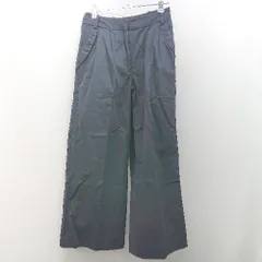 ◇ URBAN RESEARCH シンプル 無地 オフィス ウエストファスナー ロングパンツ サイズone ネイビー レディース E  【1309040098541】