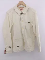 ◇ KRIFF MAYER フロントボタン 裏地ペイズリー柄 ポケット カジュアル 長袖 ジャケット サイズL ホワイト メンズ E 【1305180009300】