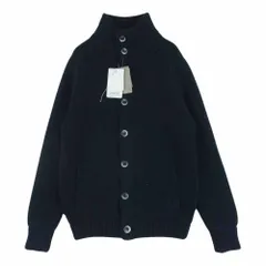 Herno ヘルノ MC00027UR ピュアウール 3GG スタンドカラー ニット ブルゾン カーディガン イタリア製 ダークネイビー系 48【中古】のサムネイル