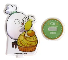 【中古】アクリルスタンド・アクリルパネル おぼ デフォルメアクリルスタンドB 「Crazy Raccoon×GiGO コラボカフェ」
