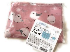 シマエナガ　北海道限定★pinkピンク色　折りたたみエコバッグ