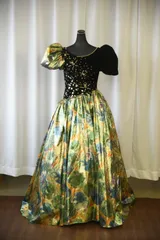 【格安】カラードレス　花柄／結婚式・パーティー・発表会・衣装・ディズニー・ハロウィン