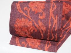 【京松】【着物】八寸名古屋帯　六通　唐花文　r7b02-35